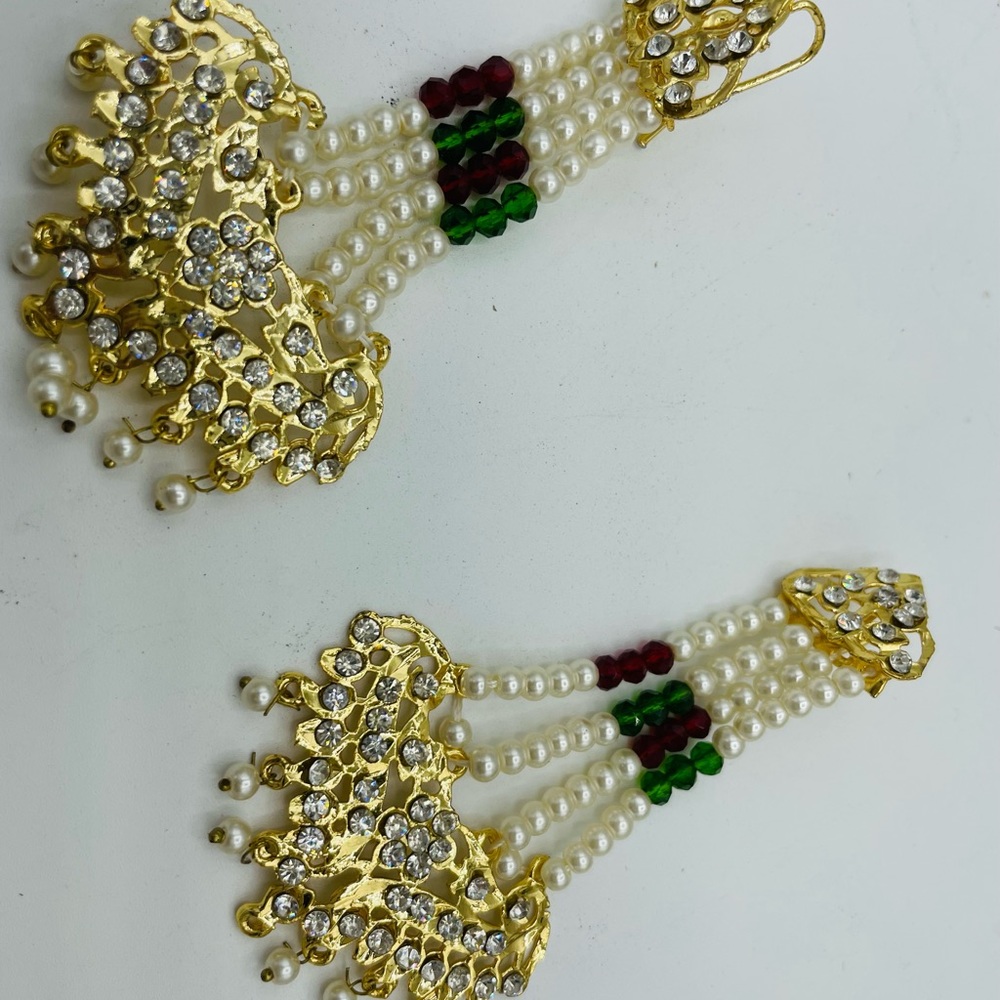 Dangling multicolor beads earrings jhumkay